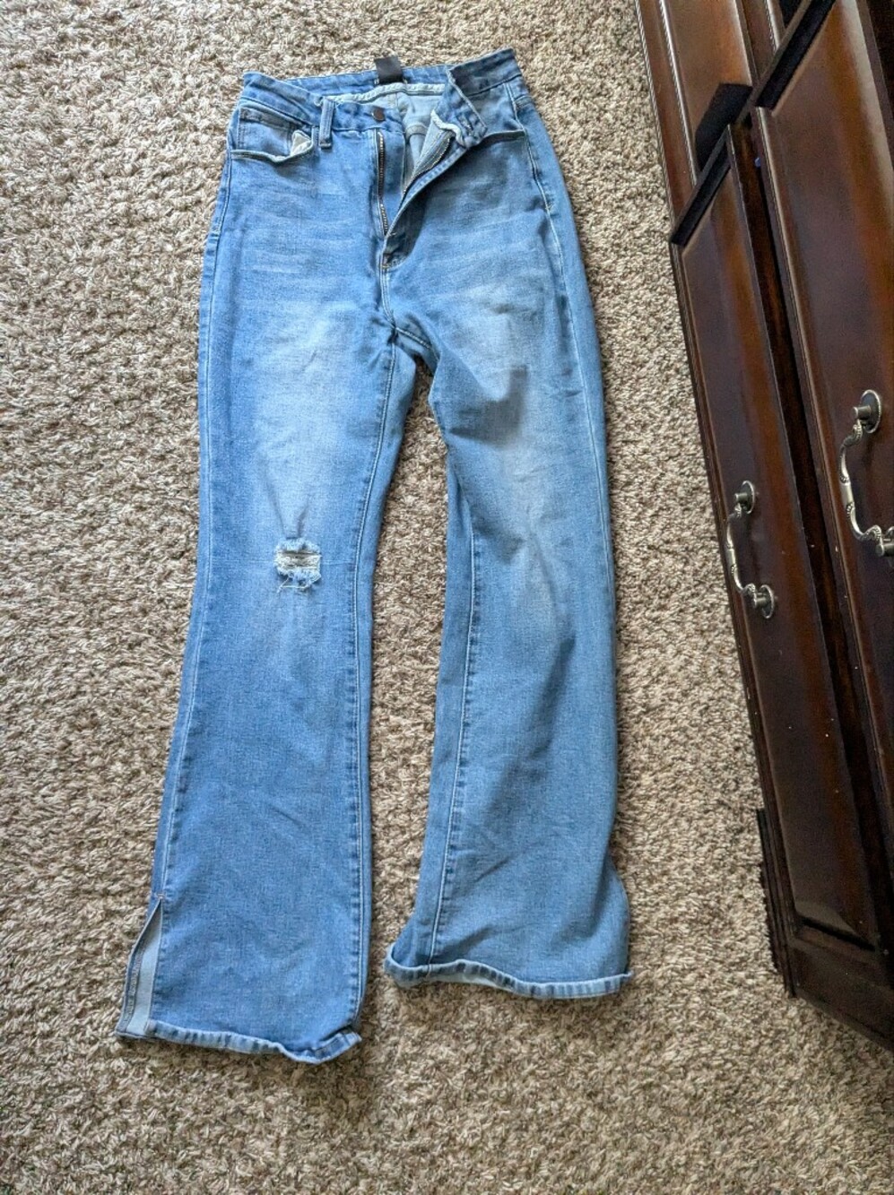 Fashion Nova Light Blue Flare Jeans
